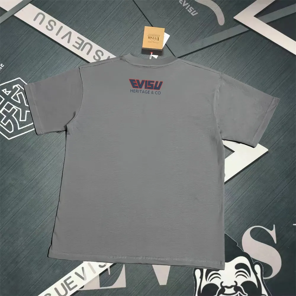Evisu 2025New Arrival T ⚠ Quality⚠ Same Style T 。 ，Black S-XXL，White S-XXL，Gray M-XXL，Red S-XXL， Red M-XXL